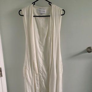 White Long Vest